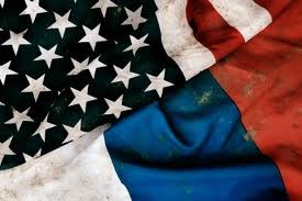 usa russia flag