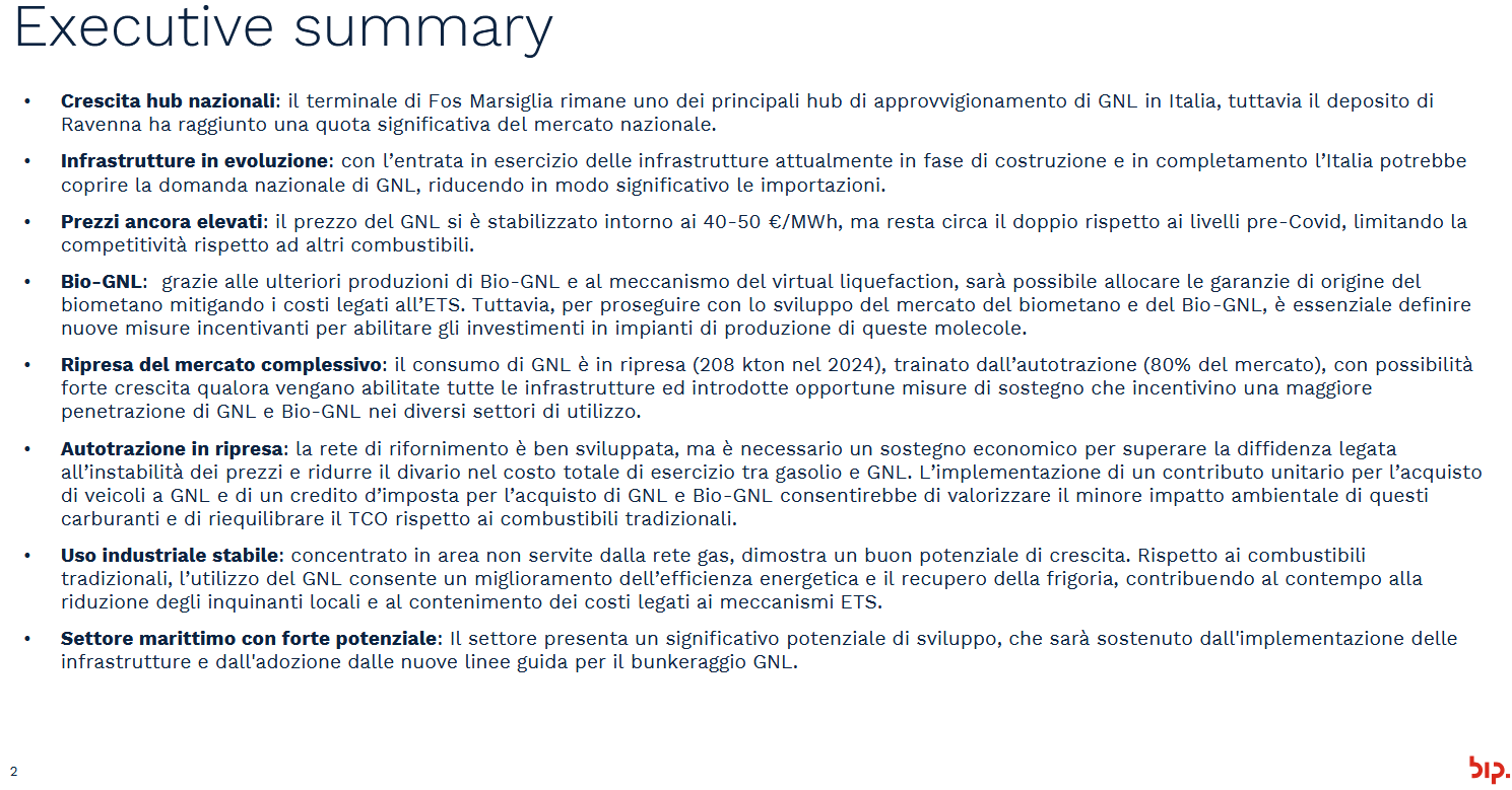 gnl in Italia Bip