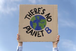 Person Protesting Climate Change
