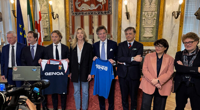 Genova, il derby diventa green: maglie da calcio in plastica riciclata per chi differenzia conferenza_corepet_1