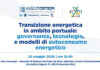 Transizione energetica in ambito portuale: governance, tecnologia e modelli di autoconsumo