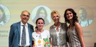 L’Animal Award della LAV alla scienziata Francesca Pistollato Da sx Felicetti, Pistollato, Colò e Antonino