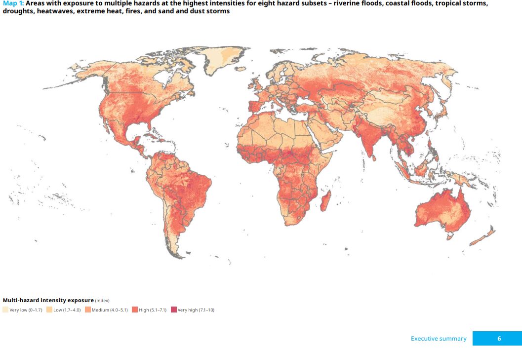 mappa delle aree con rischi sovrapposti