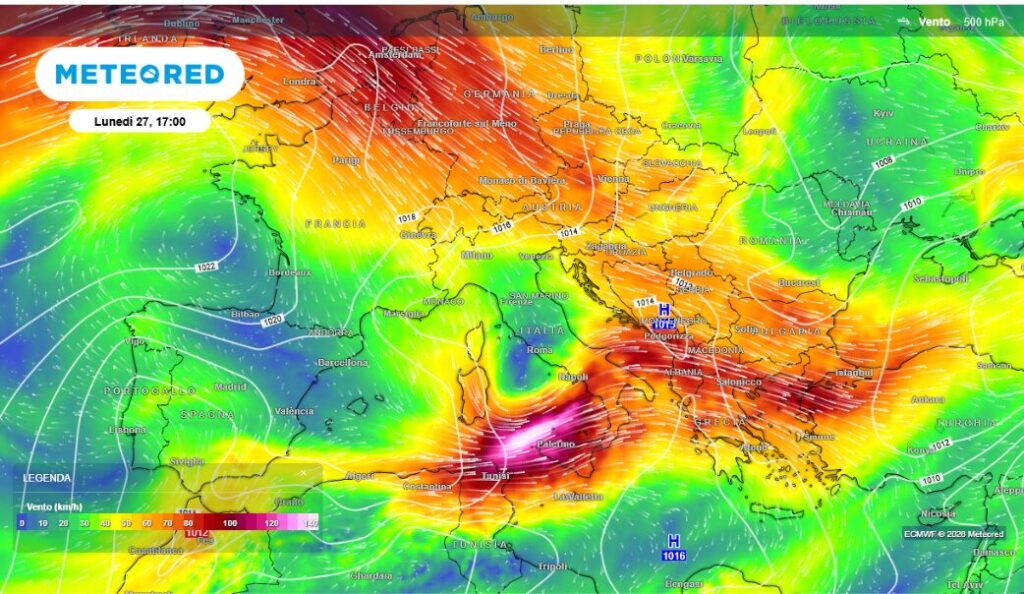 Nella mappa si apprezza la nuova situazione meteo che si preparerà a fine luglio e che porterà a una nuova ondata di calore all’inizio di agosto (mappa ECMWF tratta da Meteored Italia).