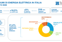 Record storico di consumo elettrico in Italia: ad agosto la domanda vola a 28,9 TWh per il caldo record tabella dei consumi elettrici di Agosto 2026 fonte Terna